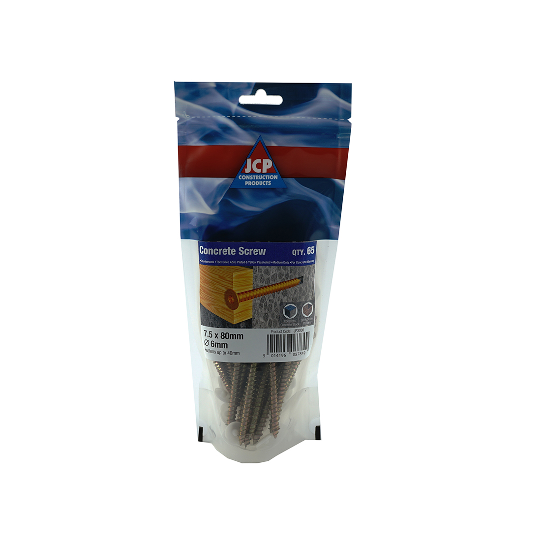 COUNTERSUNK HEAD CONCRETE SCREWS NO COVER CAPS