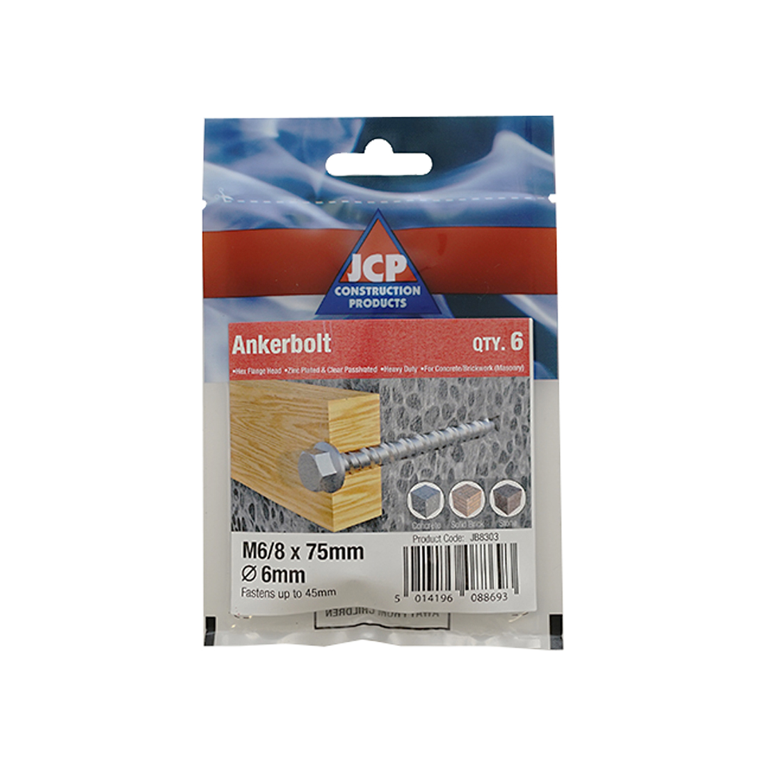 HEXAGON FLANGE HEAD ANKERBOLTS BZP