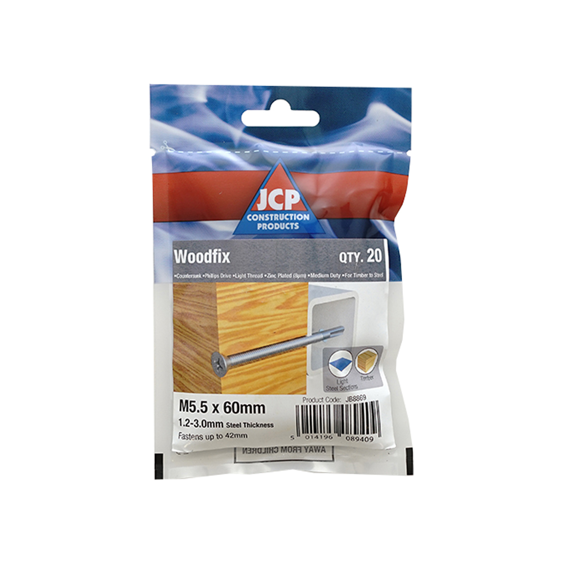 WOODFIX SELF DRILLING SCREWS BZP